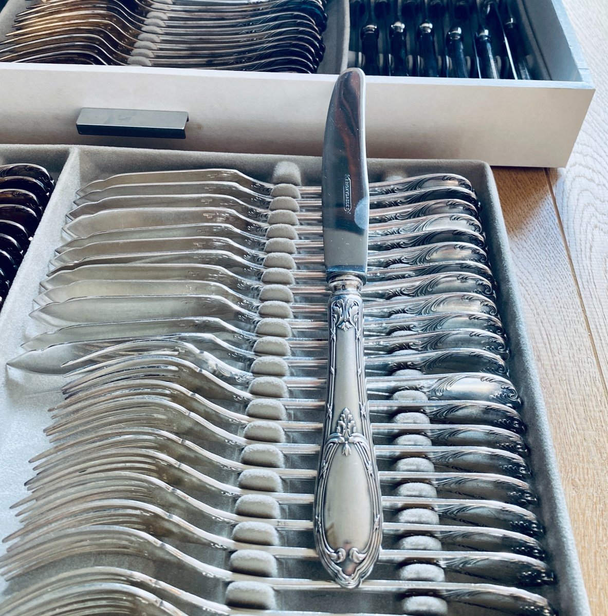 Ménagère De Couverts De La Maison Christofle Modèle Marly-photo-4