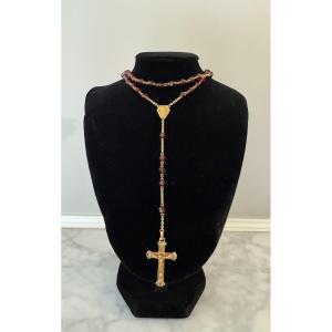Gold And Garnet Rosary
