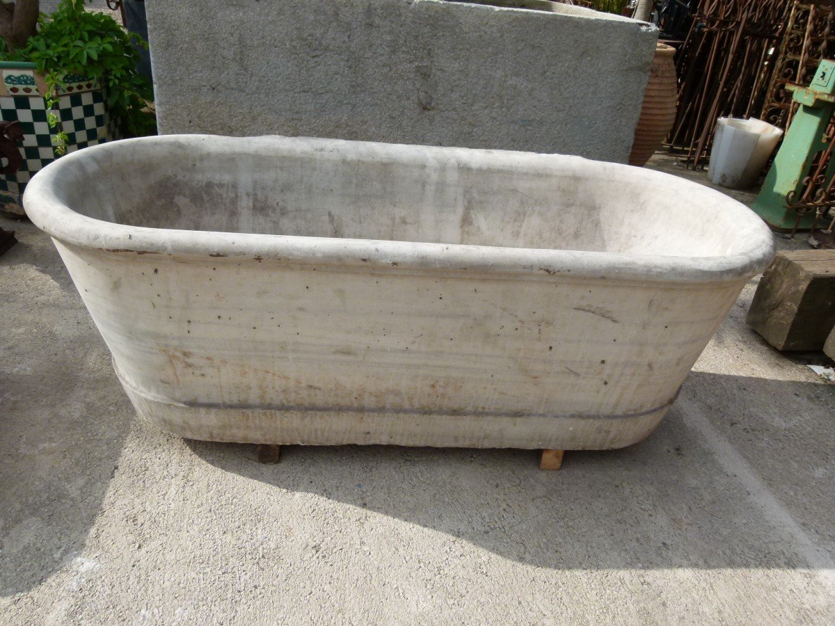 Baignoire En Marbre XIXème-photo-3