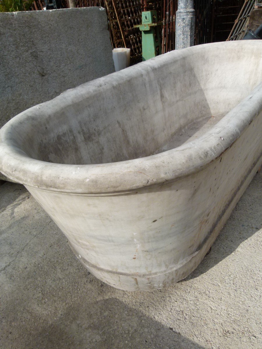 Baignoire En Marbre XIXème-photo-1