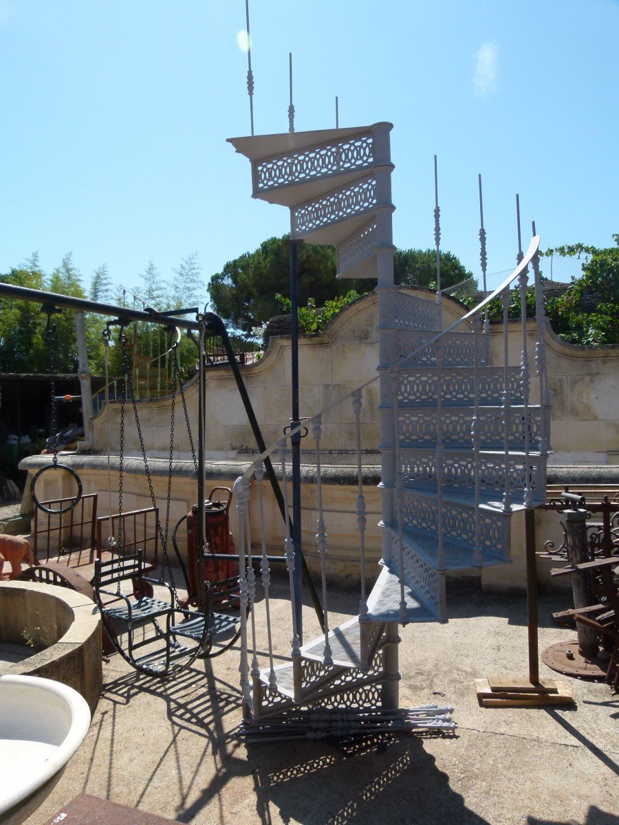 Escalier Colimaçon En Fonte XXème-photo-2