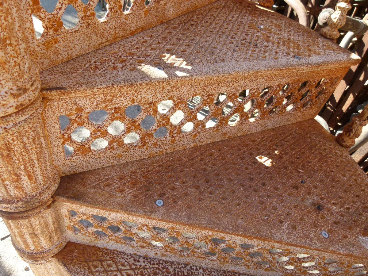 Escalier Colimaçon En Fonte XXème-photo-2