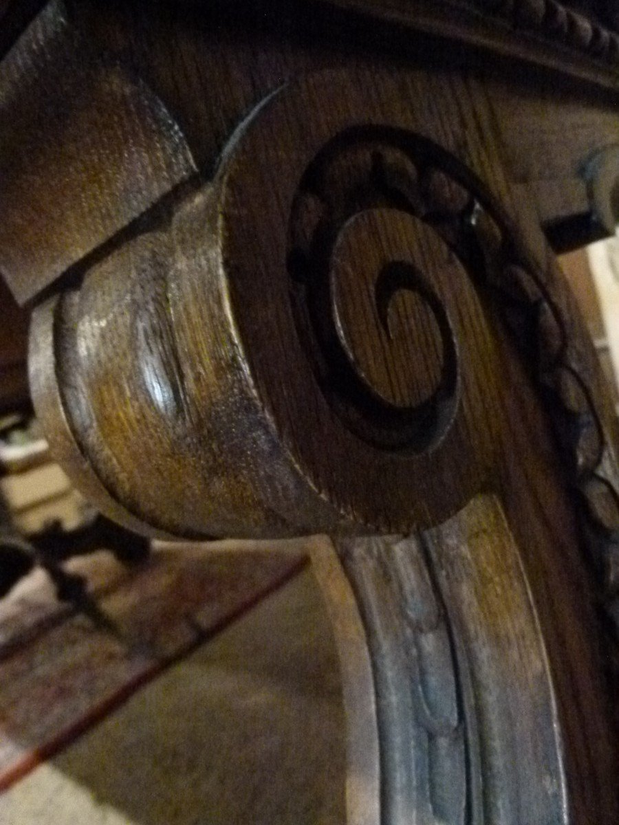 20th Century Walnut Desk Table-photo-5
