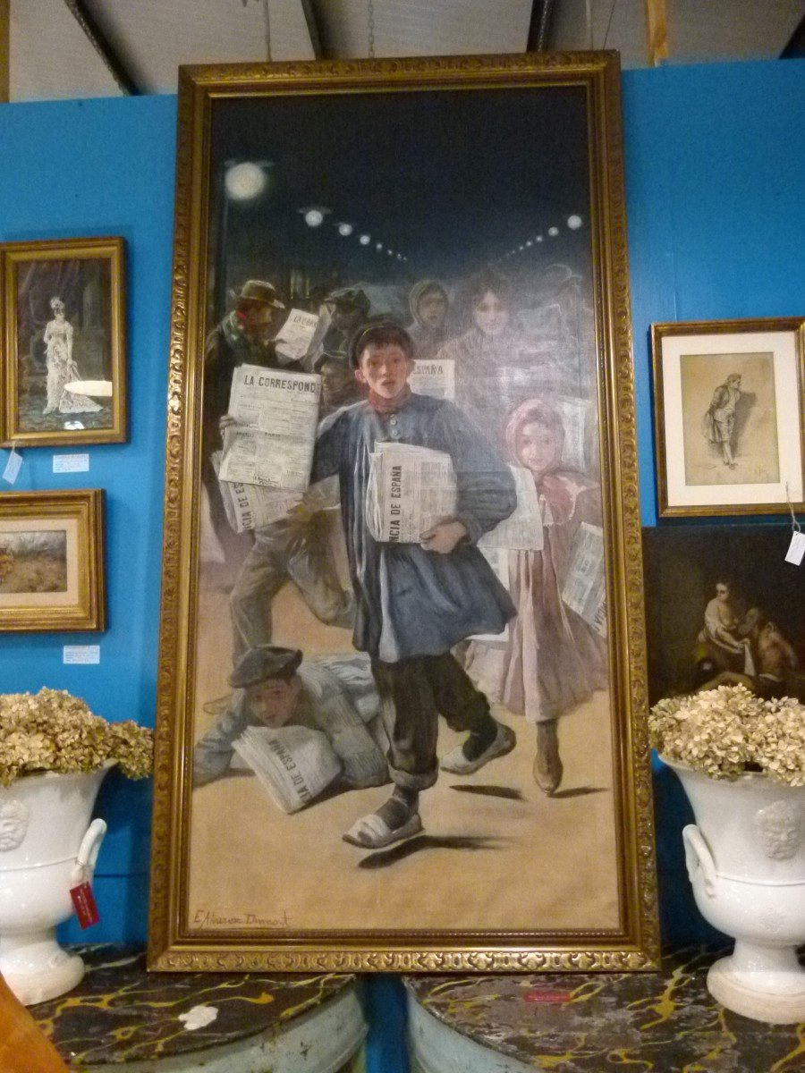Oil On Canvas By Alvarez Dumont, Early 20th Century