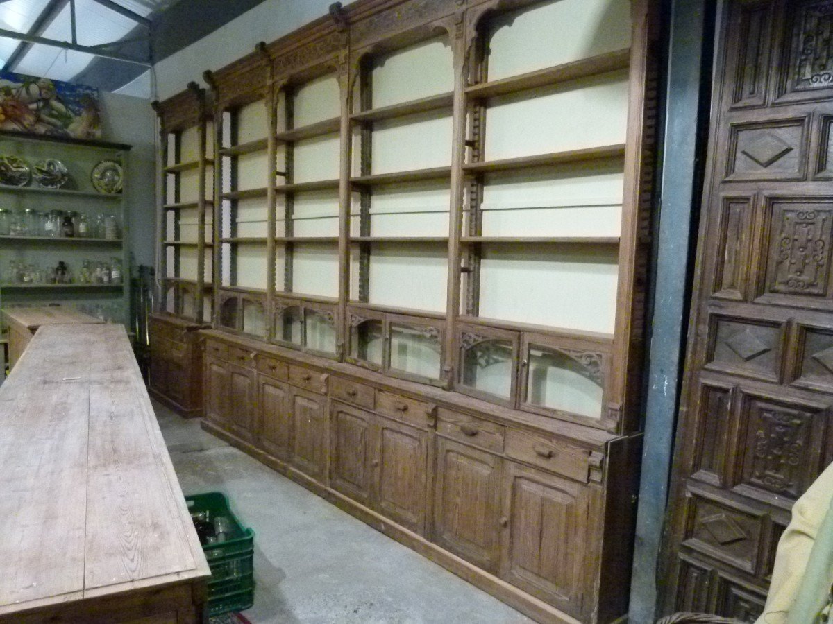 Old Pharmacy Display Case Early 20th Century-photo-3