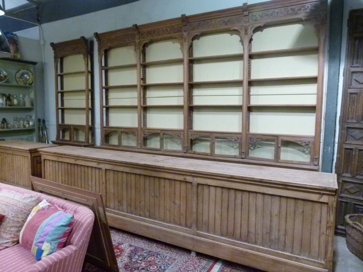 Old Pharmacy Display Case Early 20th Century-photo-4