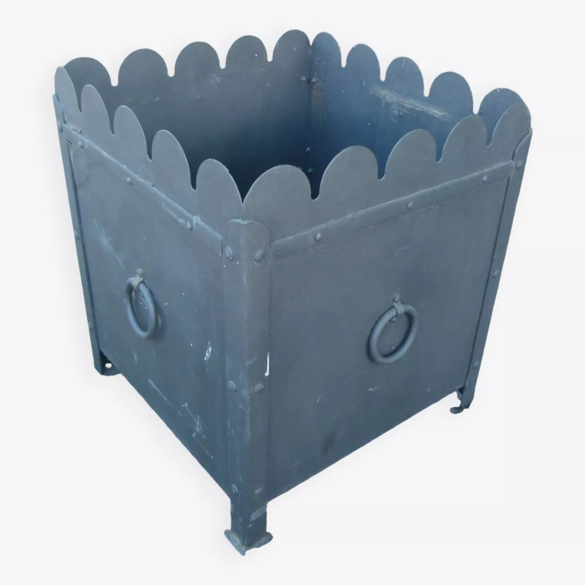 Pair Of Wrought Iron Planters