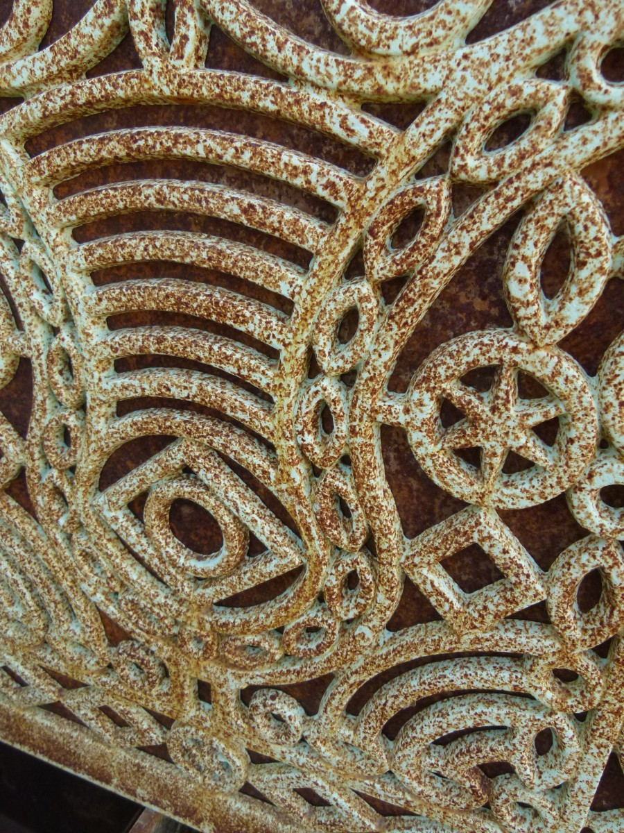 Set Of 5 Cast Iron Planters From The 20th Century-photo-1