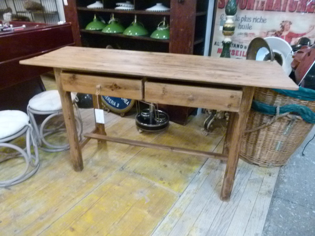 Console en bois massif 20ème-photo-2