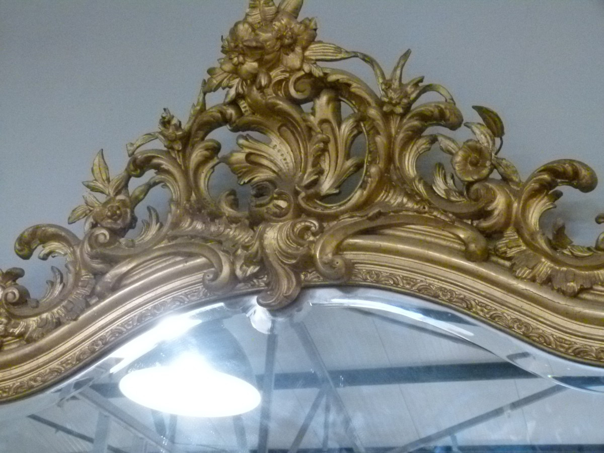 Grand miroir doré-photo-1