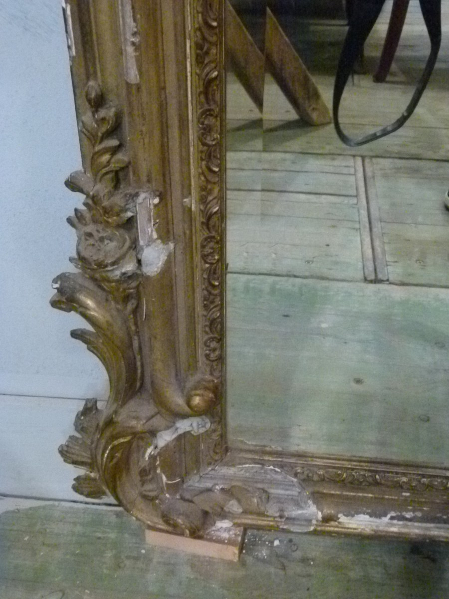 Grand miroir doré-photo-5