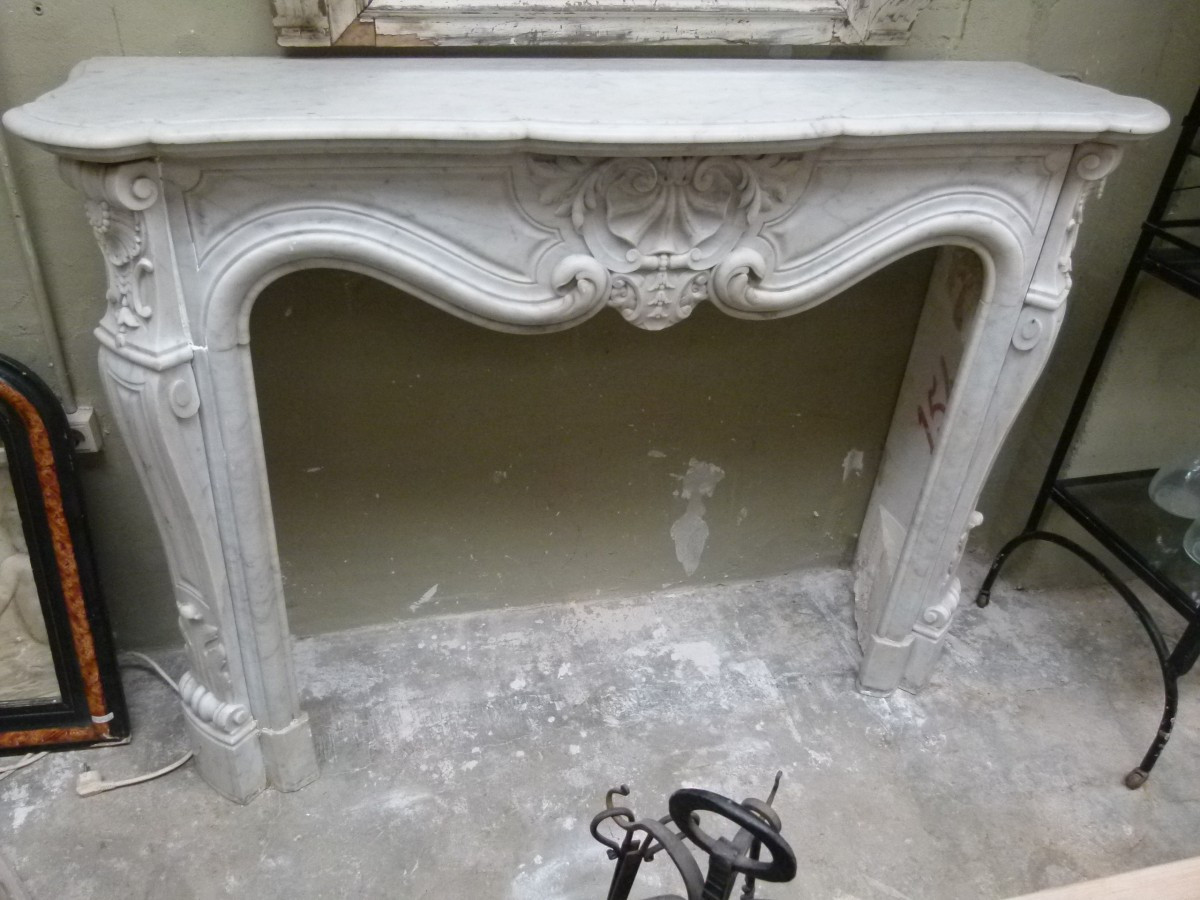 Cheminee en marbre Loui XVI 19ème-photo-2