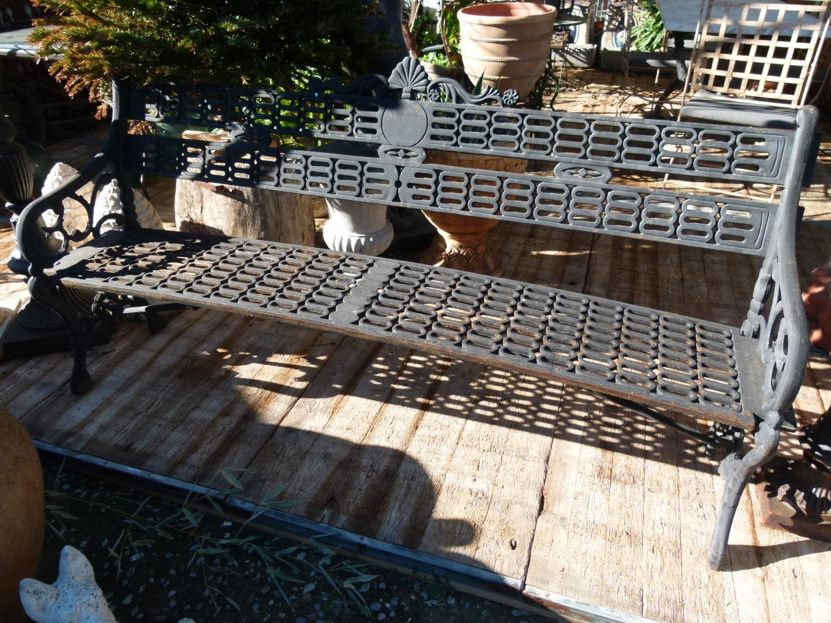 20th Century Cast Iron Bench-photo-2