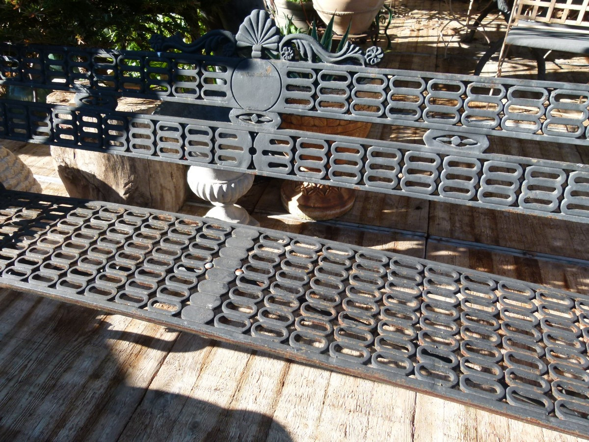 20th Century Cast Iron Bench-photo-3