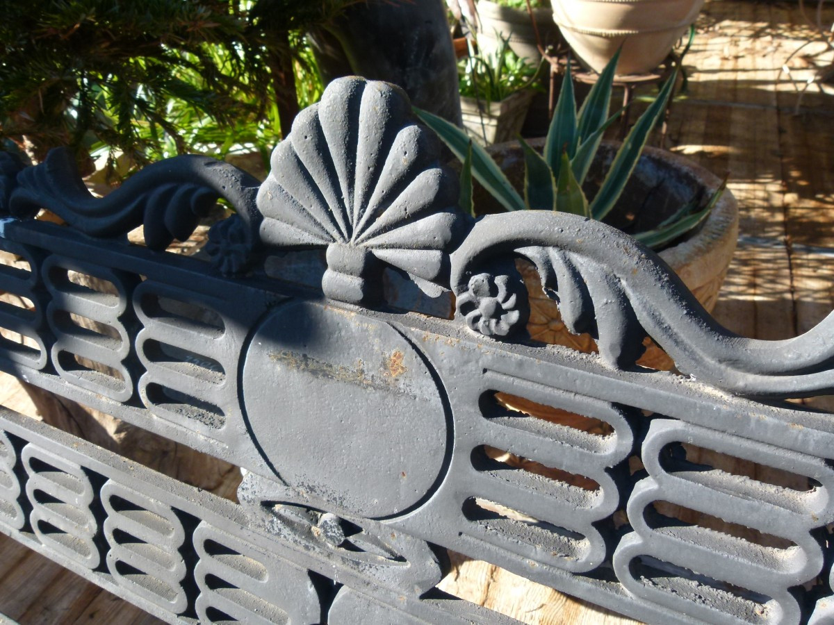 20th Century Cast Iron Bench-photo-2
