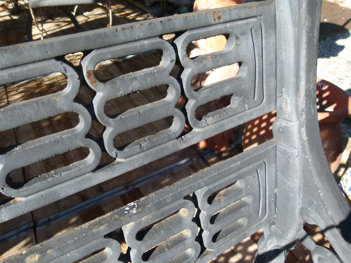 20th Century Cast Iron Bench-photo-4