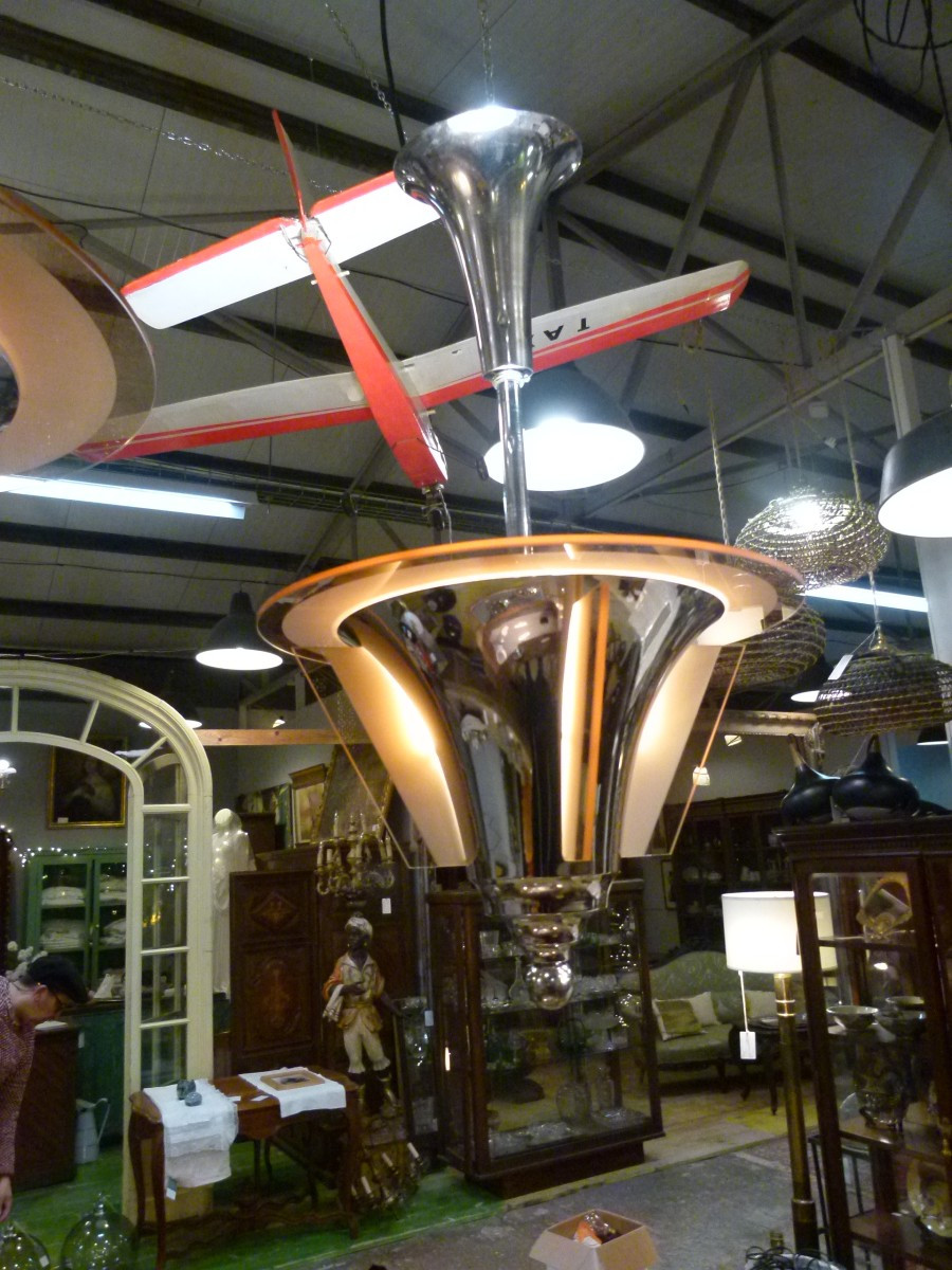 Art Deco Chandelier From The Petitot Workshops-photo-3