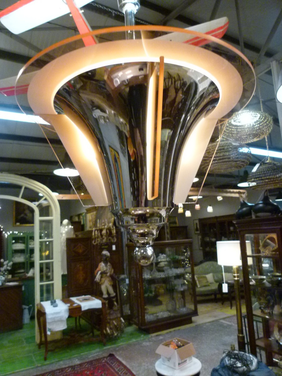 Art Deco Chandelier From The Petitot Workshops-photo-1