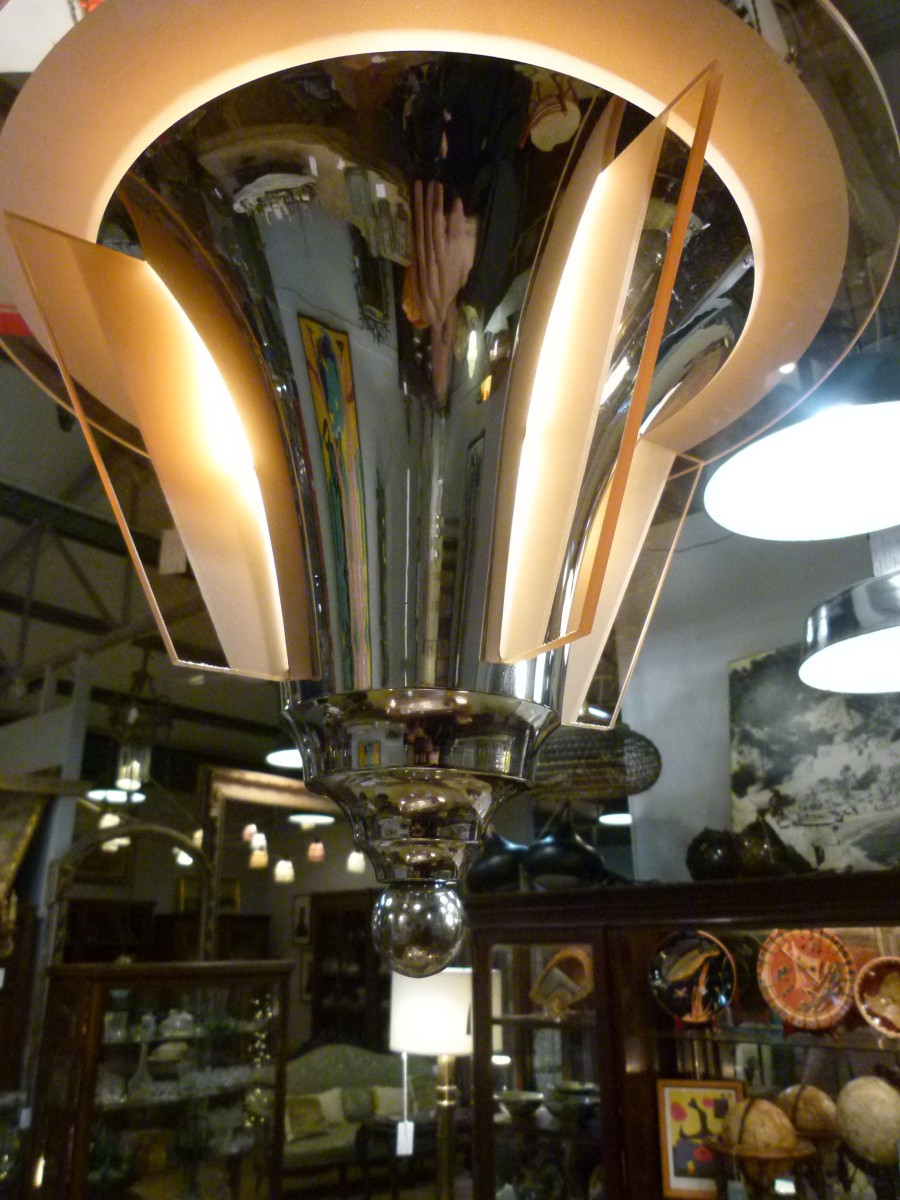 Art Deco Chandelier From The Petitot Workshops-photo-2