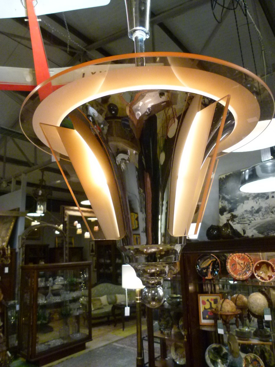 Art Deco Chandelier From The Petitot Workshops-photo-3