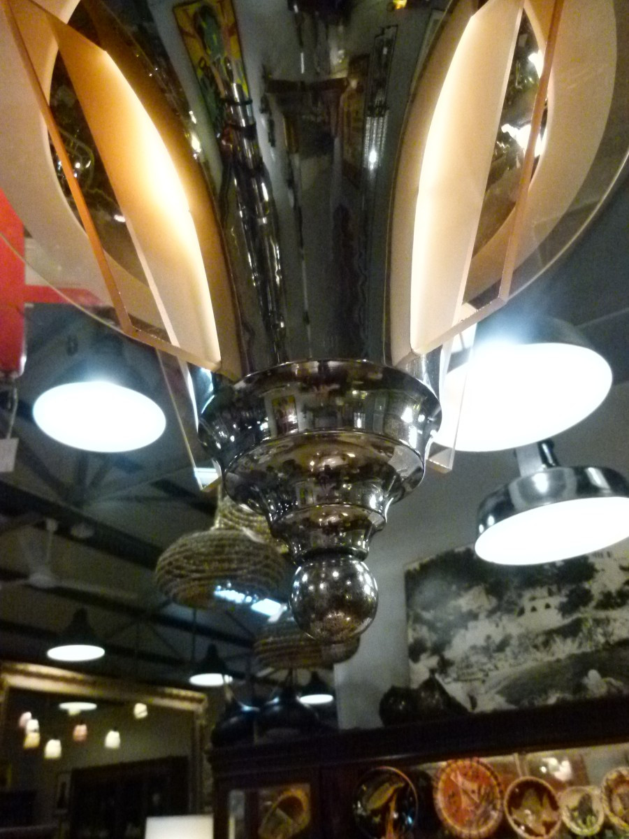 Art Deco Chandelier From The Petitot Workshops-photo-4