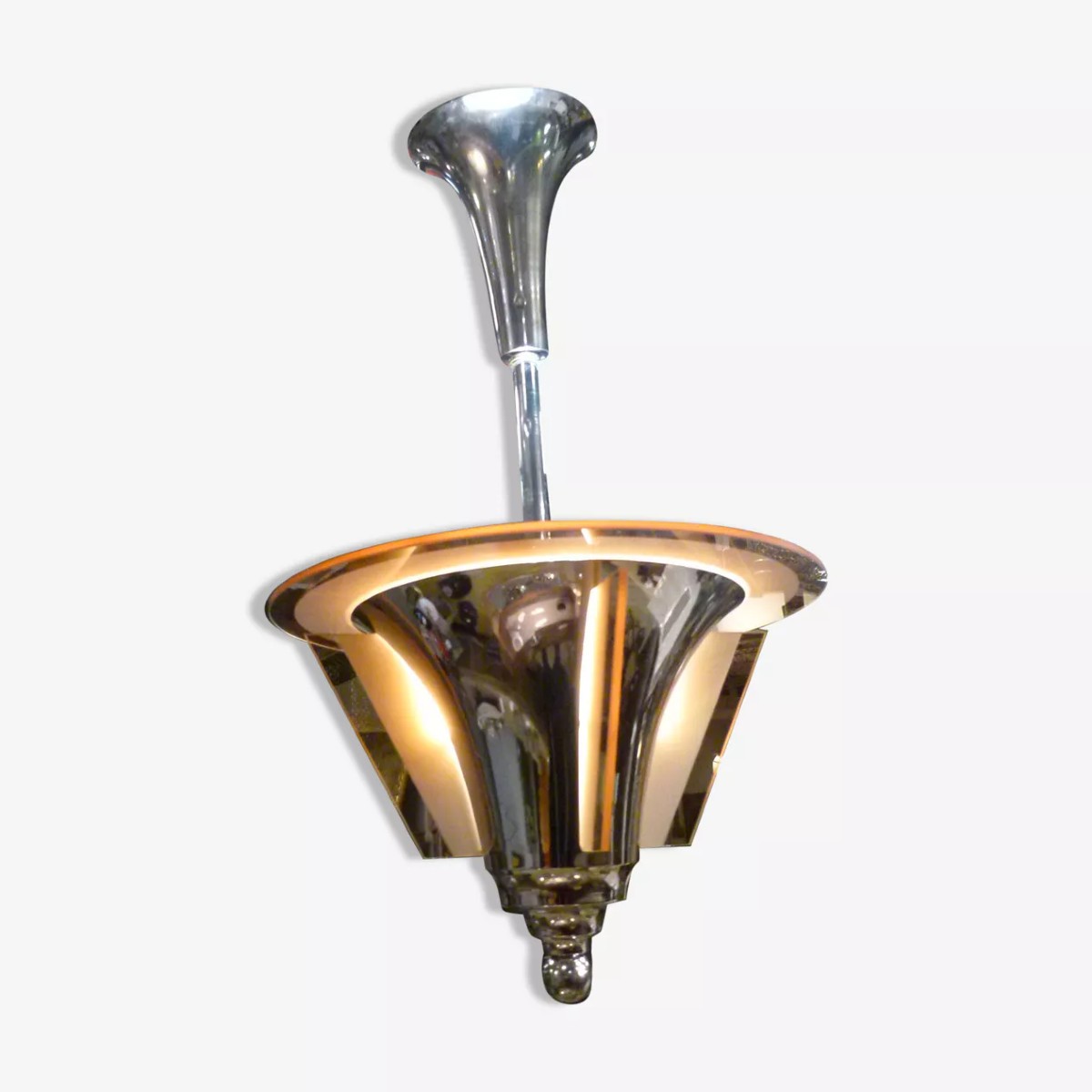 Art Deco Chandelier From The Petitot Workshops