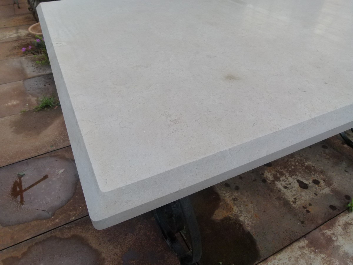 Table en marbre et fer forgé-photo-5