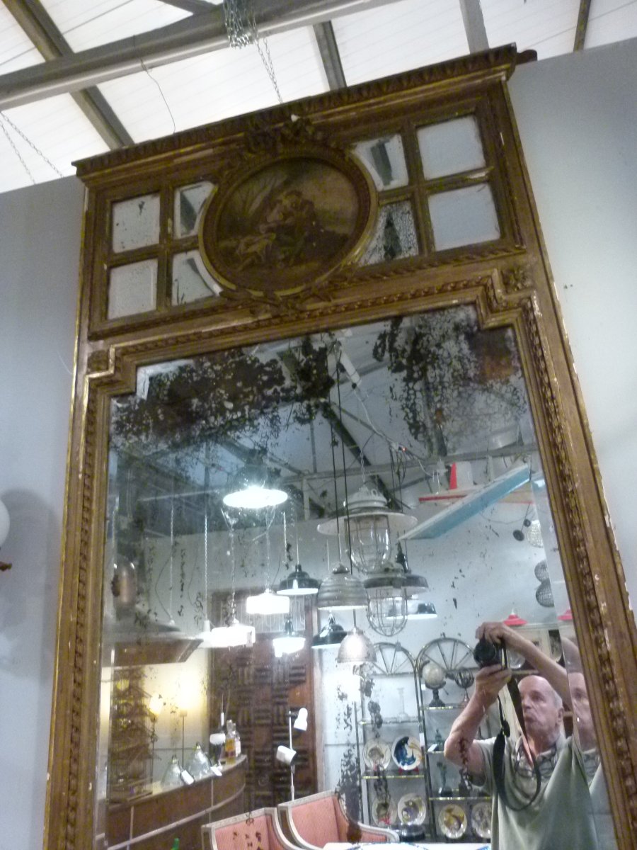 19th-century Trumeau Mirror-photo-3