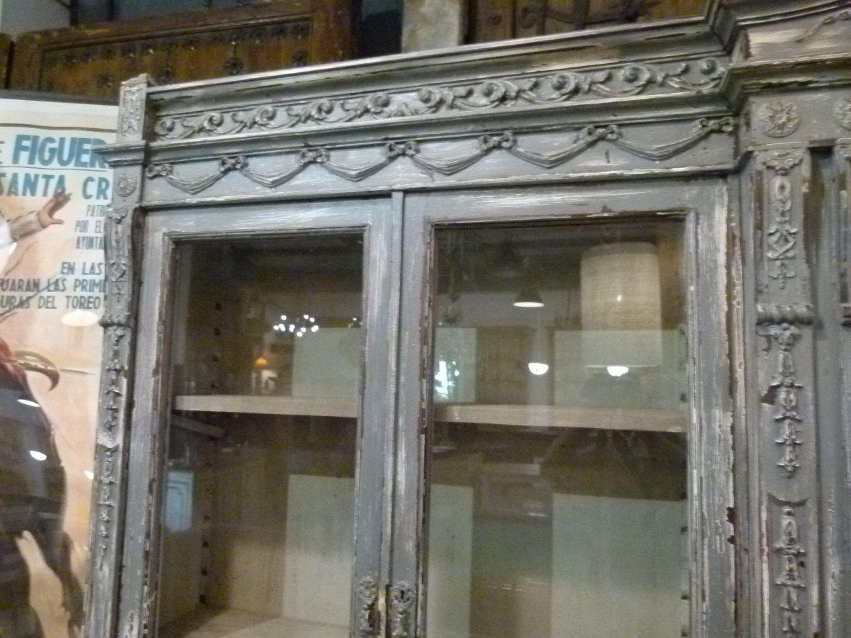 20th-century Solid Wood Display Case-photo-2