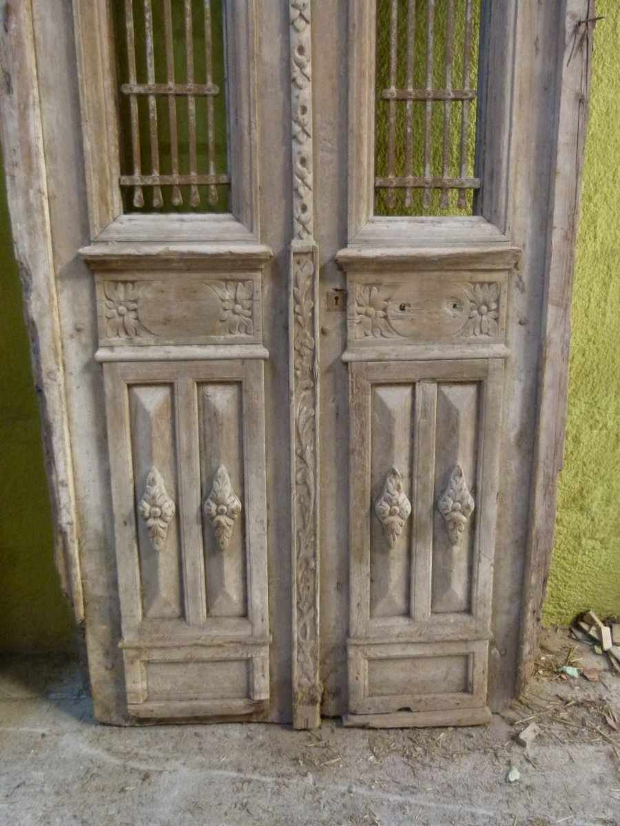 Wooden Door Art Nouveau Debut XXth-photo-2