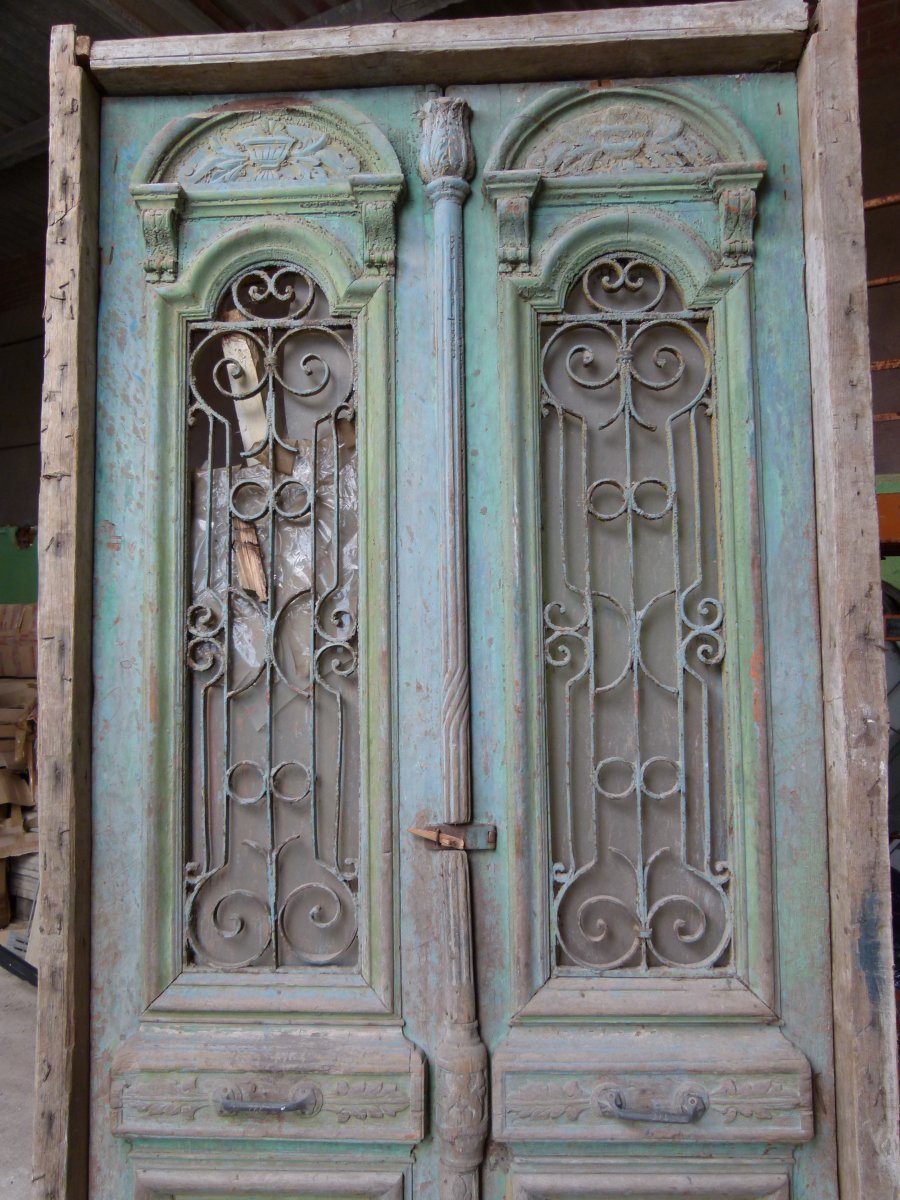 Porte En Bois Art Nouveua Debut XXeme-photo-3