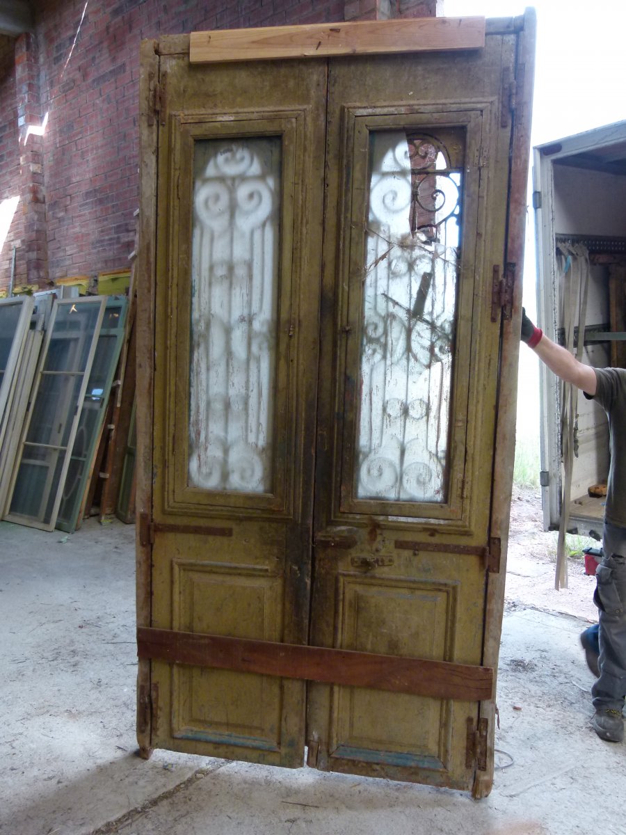 Porte En Bois Art Nouveua Debut XXeme-photo-5