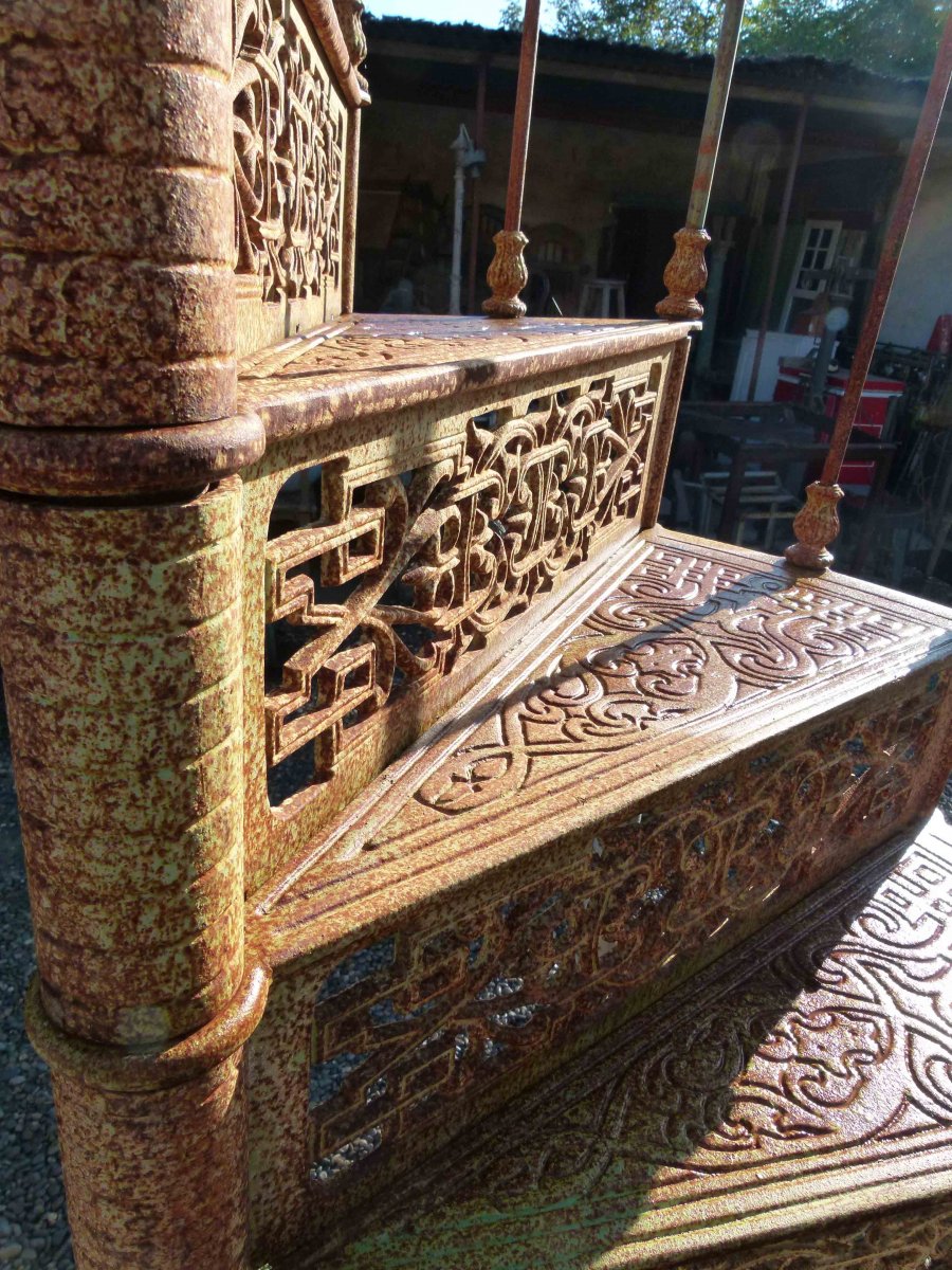 Spiral Staircase In Cast Iron Twentieth-photo-2