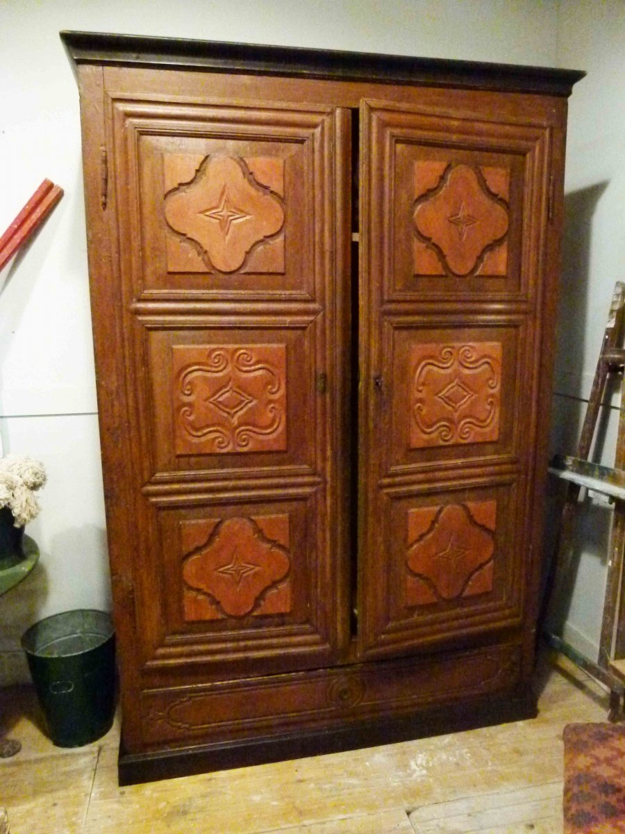 Armoire Catalan patiné  XVIIIème-photo-2
