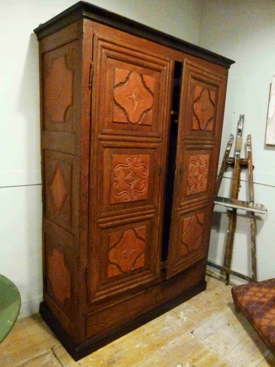 Armoire Catalan patiné  XVIIIème-photo-3