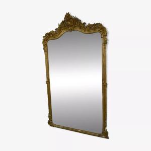 Grand miroir doré
