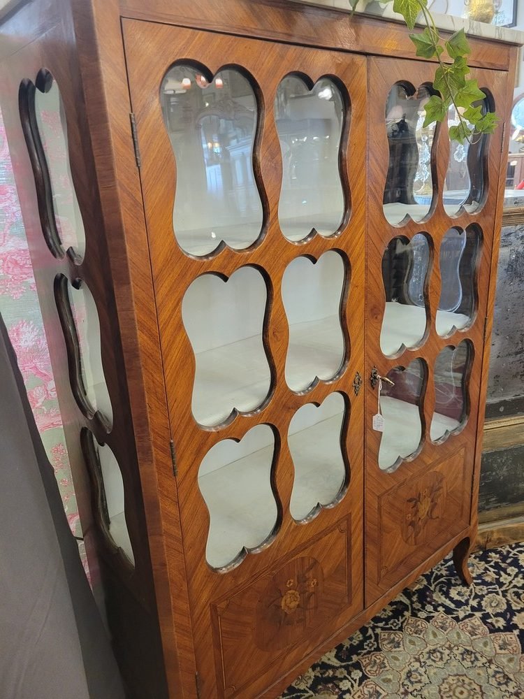 Louis XV Marquetry Display Case-photo-4