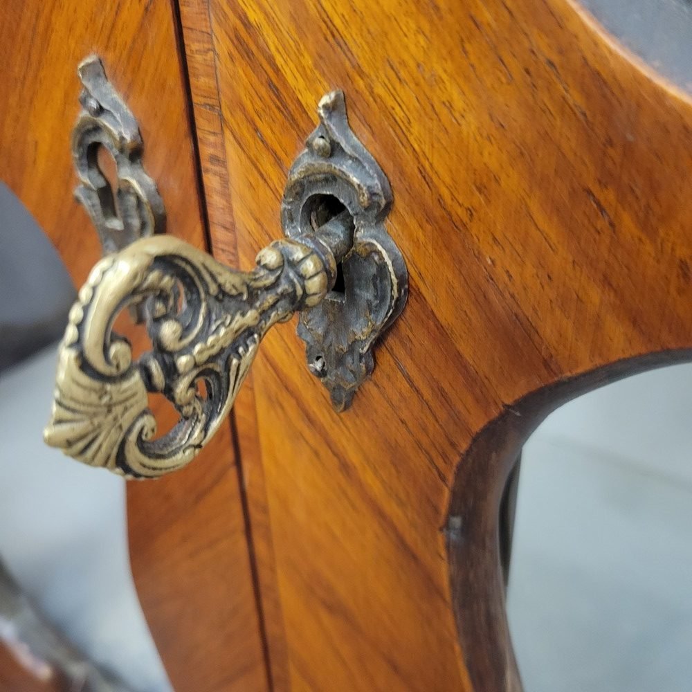 Louis XV Marquetry Display Case-photo-6