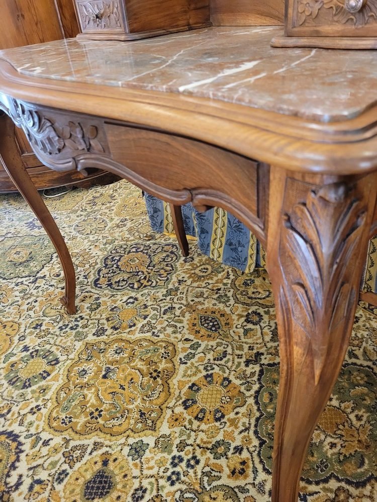 Coiffeuse Louis XV Miroir triptyque-photo-7