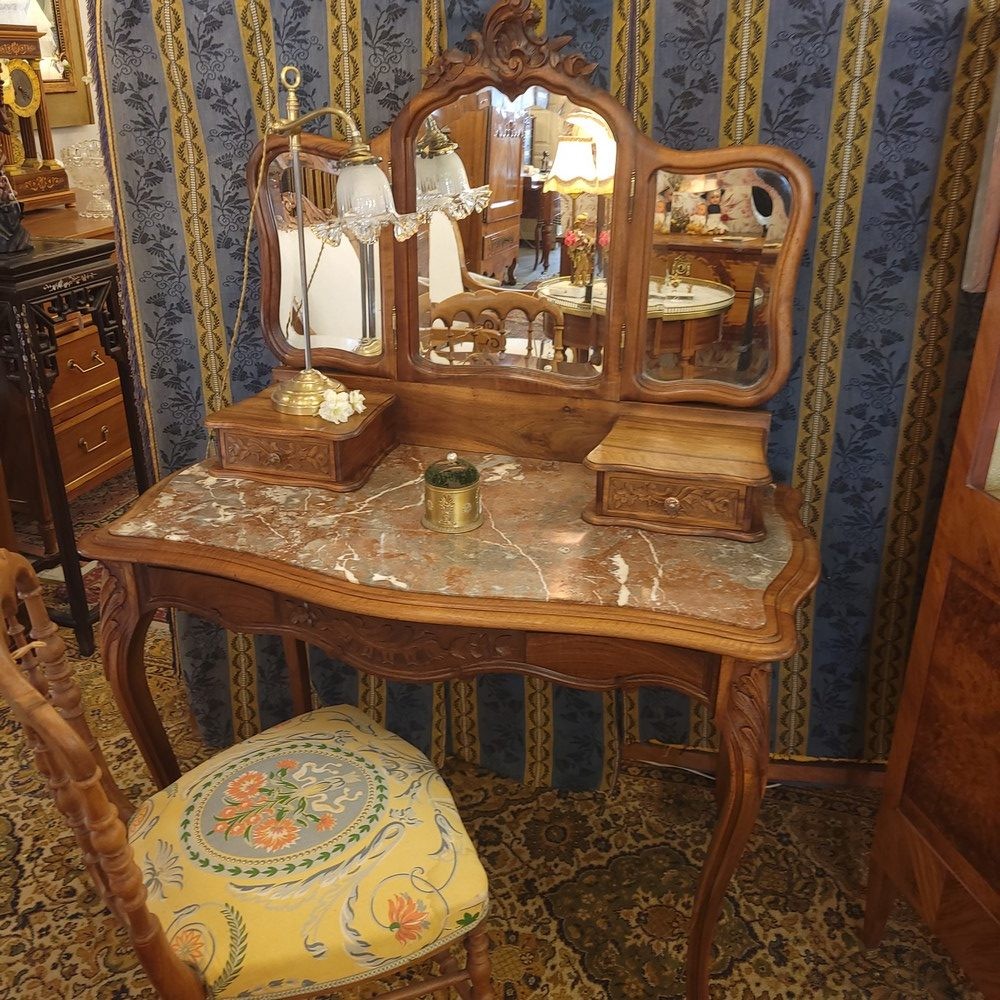 Coiffeuse Louis XV Miroir triptyque