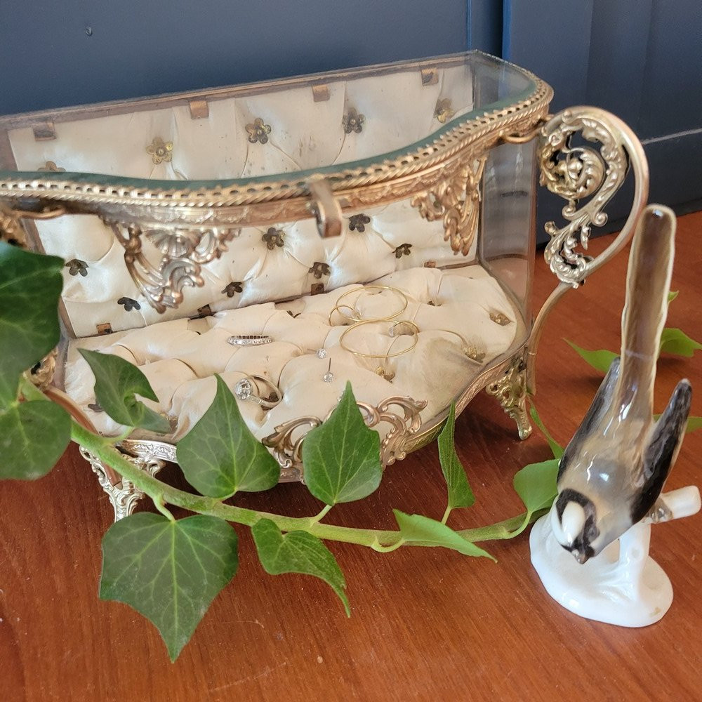 Glass And Brass Jewelry Box, Napoleon III-photo-1