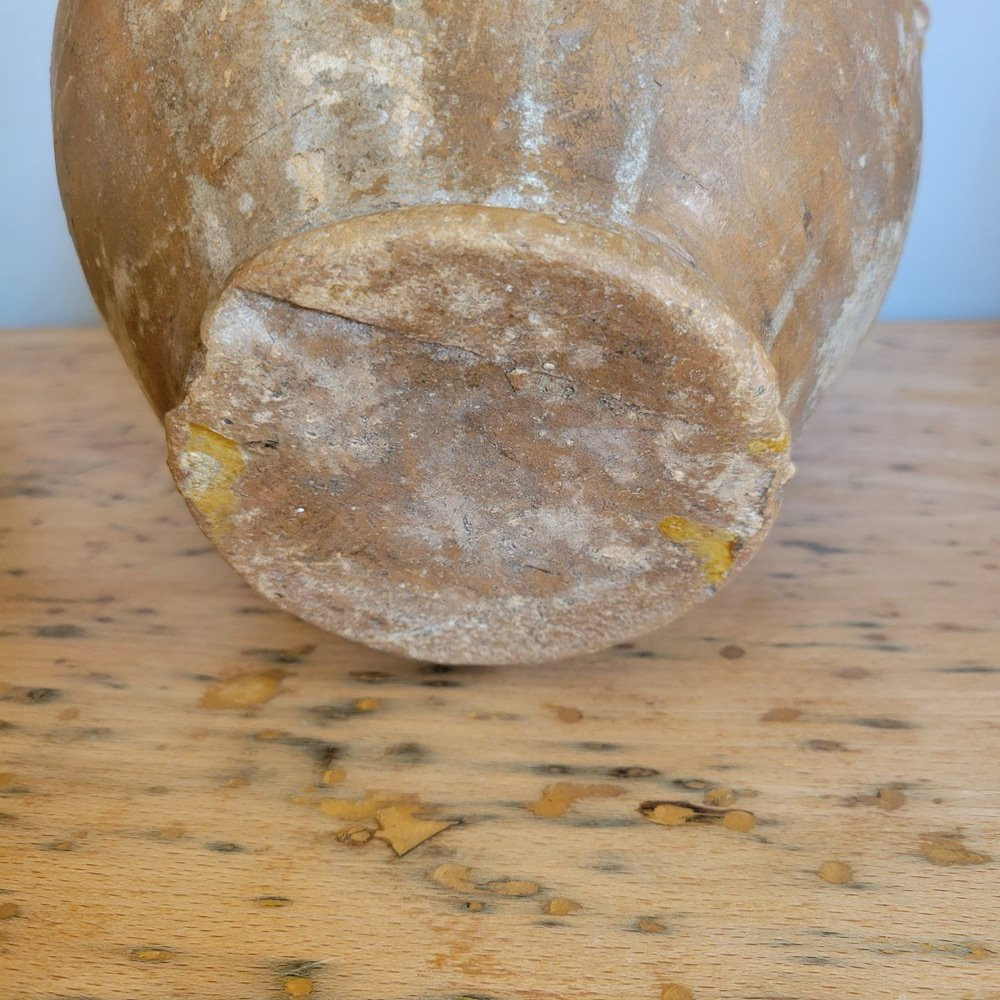 Pot à Graisse, terre Cuite Vernissée Jaune-photo-4