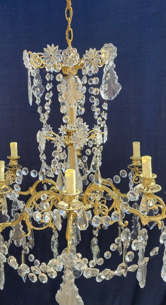 Antique Chandelier With Star Tassels-photo-3