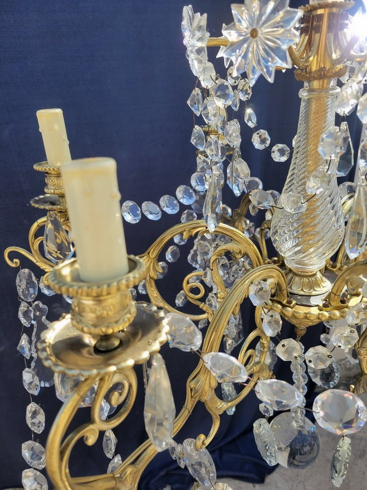 Antique Chandelier With Star Tassels-photo-4