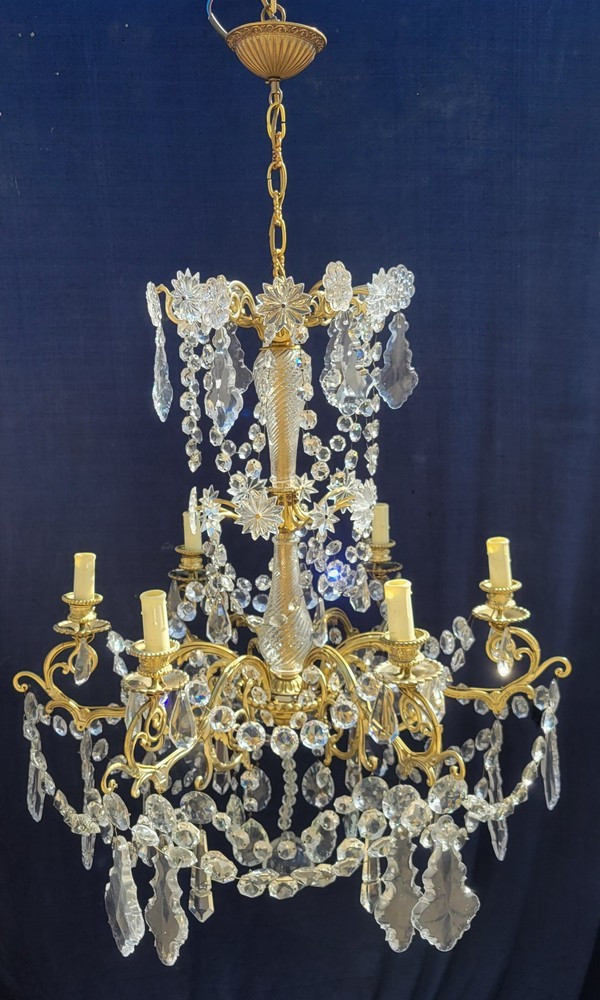 Antique Chandelier With Star Tassels