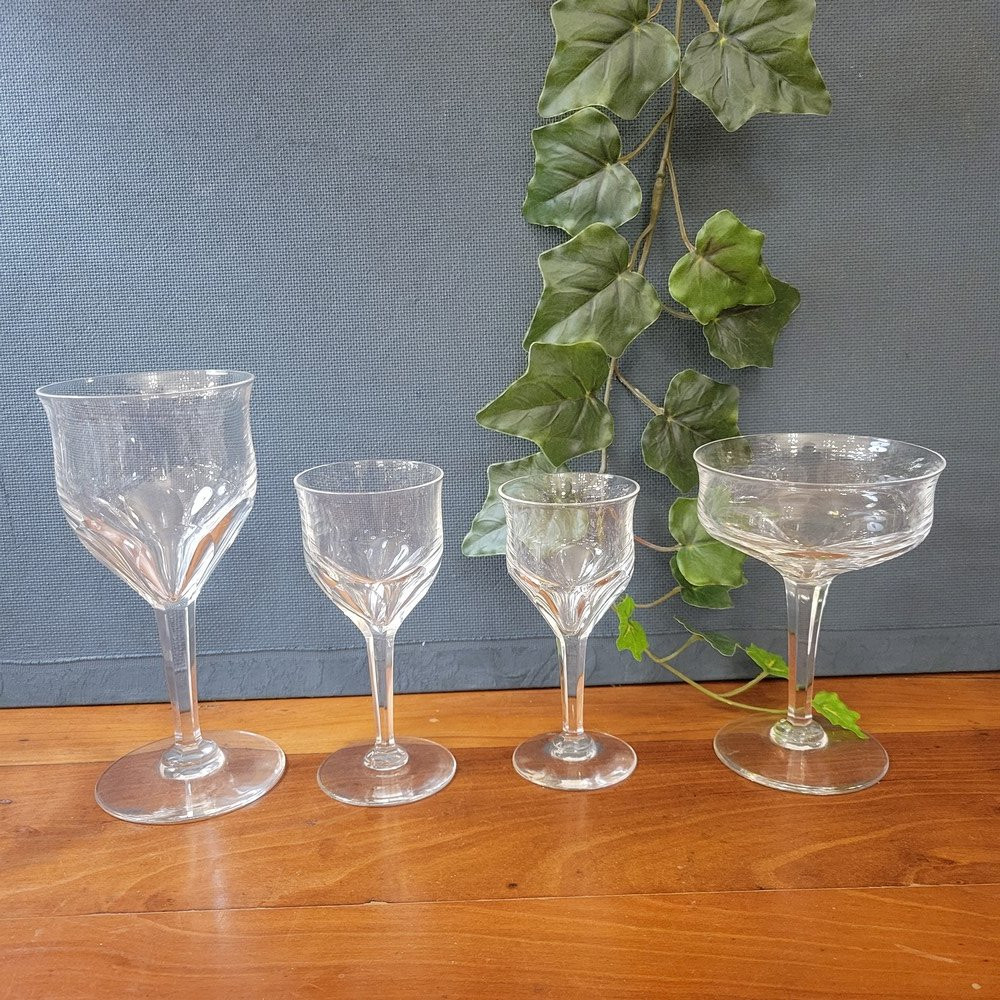 Faceted Crystal Glassware Set-photo-2