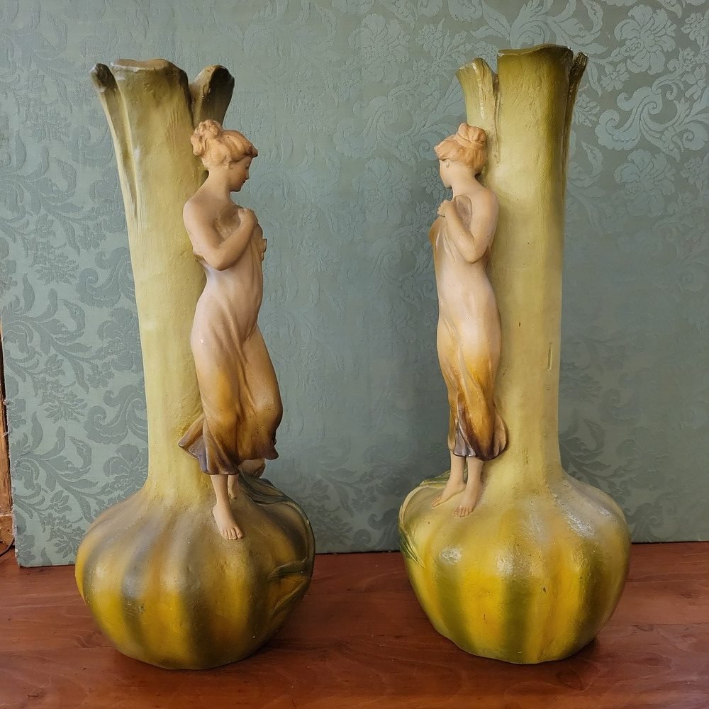 Art Nouveau Nymph Vases-photo-3