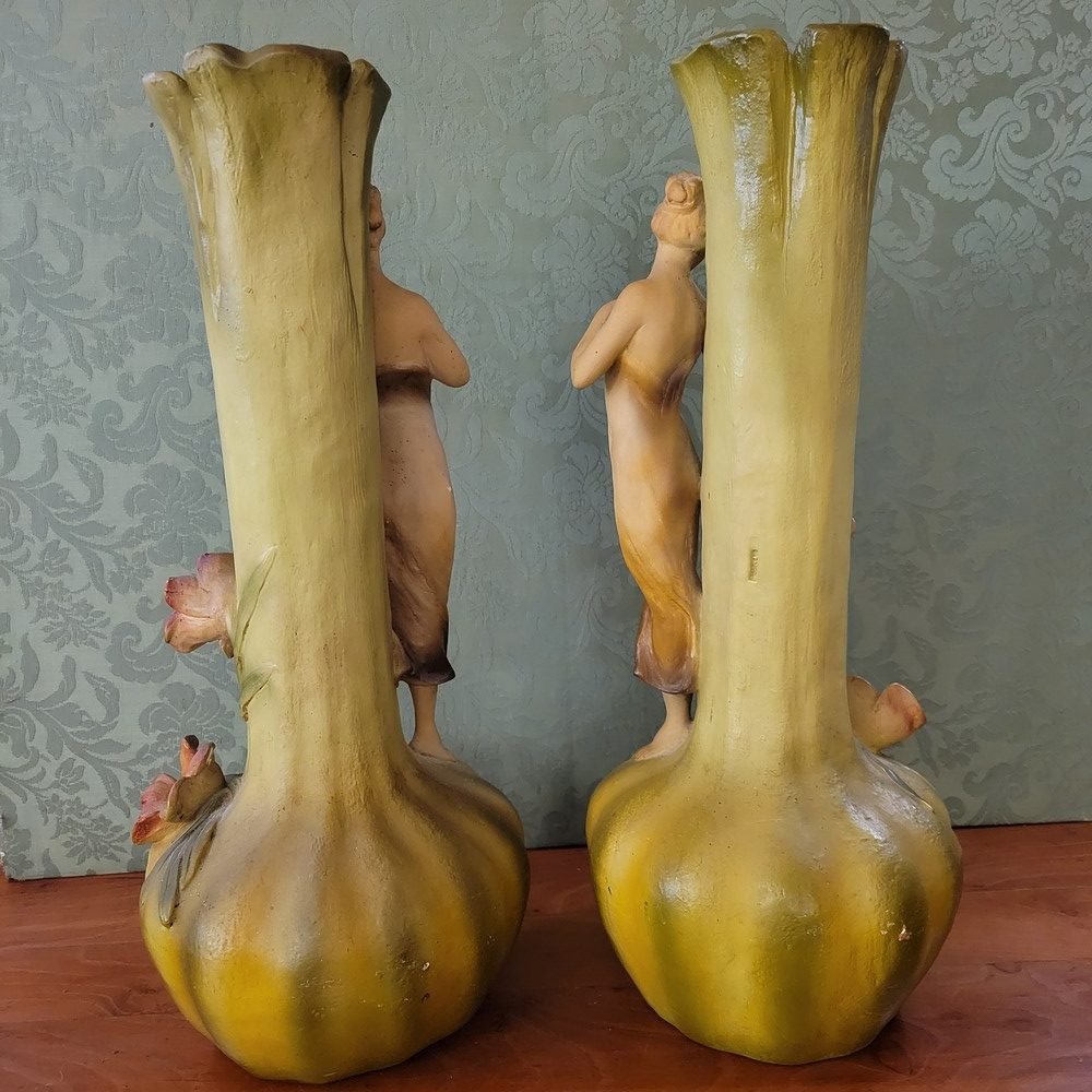 Art Nouveau Nymph Vases-photo-4