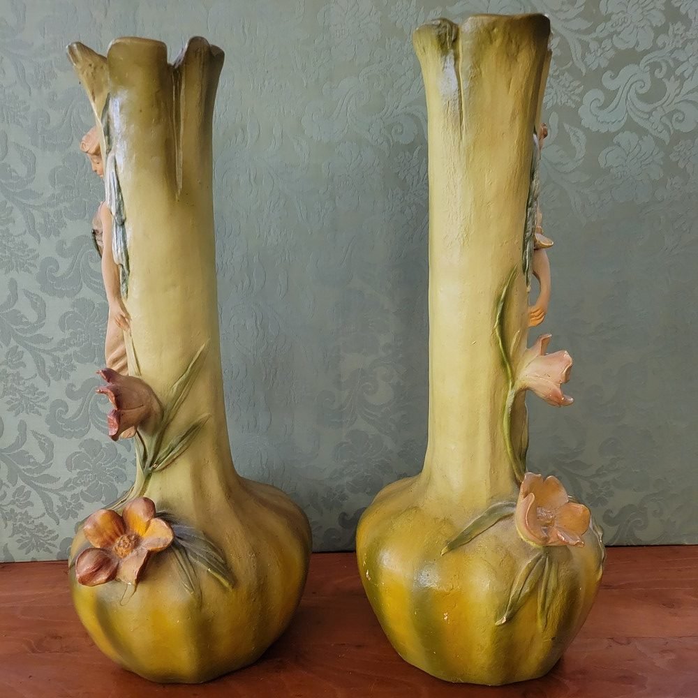 Art Nouveau Nymph Vases-photo-4