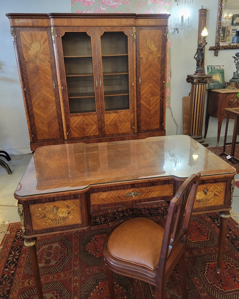 Ensemble Bureau et Bibliothèque  Style Louis XVI-photo-2